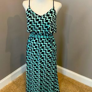 Bongo navy/green long sundress